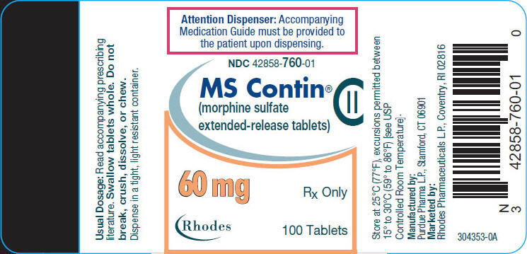 PRINCIPAL DISPLAY PANEL - 60 mg Tablet Bottle Label