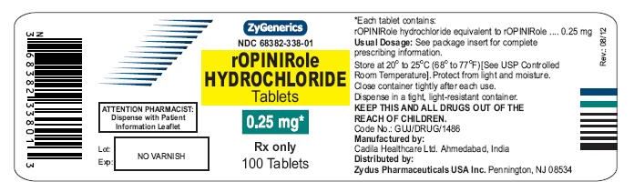 ropinirole hcl tablets, 0.25 mg