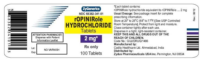 ropinirole hcl tablets, 2 mg