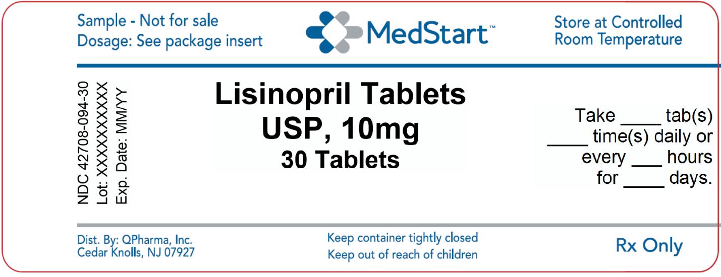 42708-094-30 Lisinopril Tablets USP 10mg x 30 V2