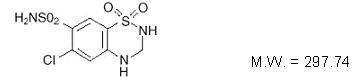 Hydrochlorothiazide Chemical Structure