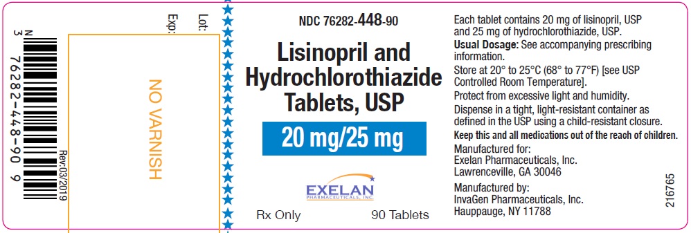 Lisinopril and Hydrochlorothiazide Tablets  20/25 mg - 90 tablets