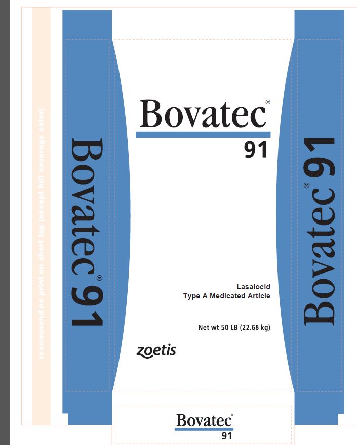 Bovatec 91 bag label