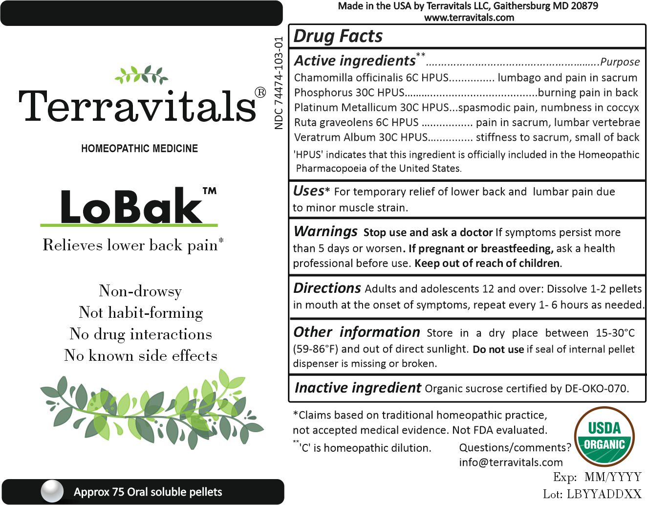 External label LoBak