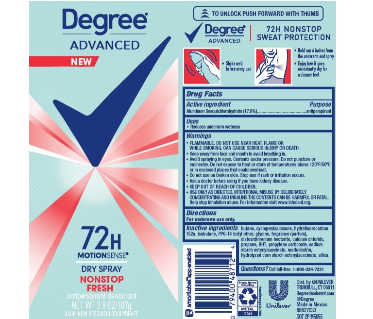 Degree Nonstop Fresh Dry Spray AP Deo