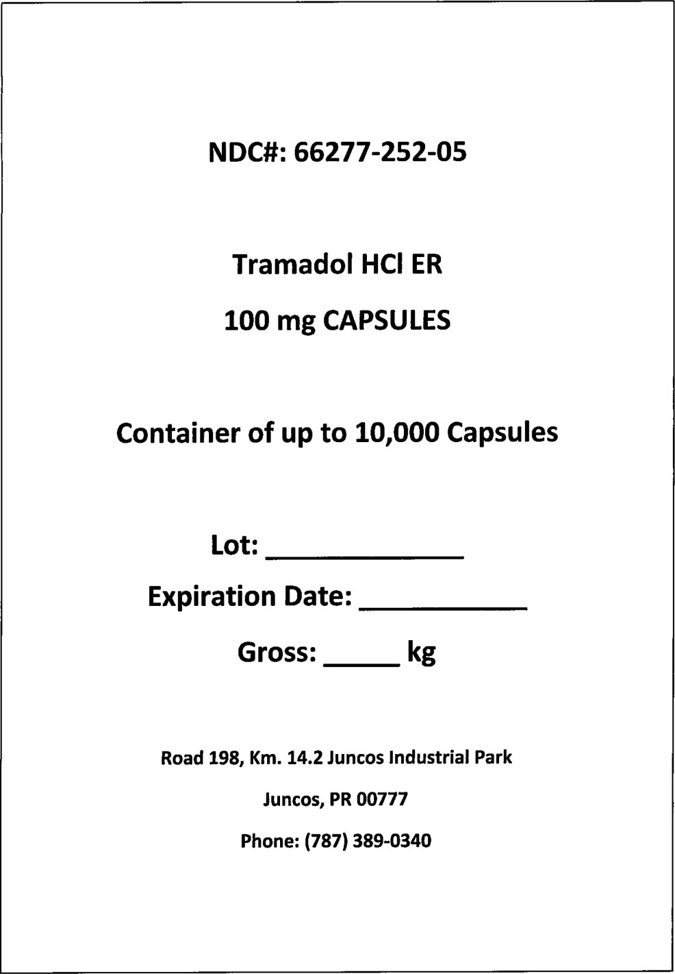 Principal Display Panel - Pail label
