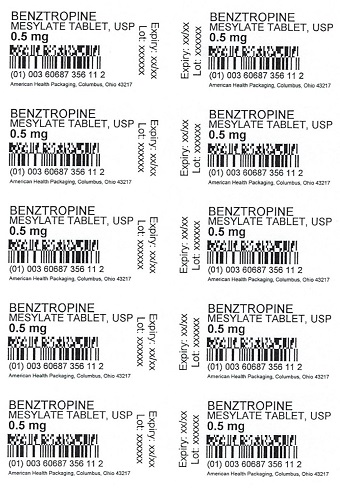 0.5 mg Benztropine Mesylate Tablets Carton
