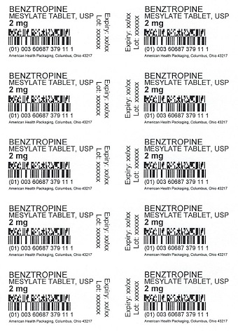 2 mg Benztropine Mesylate Tablet Blister