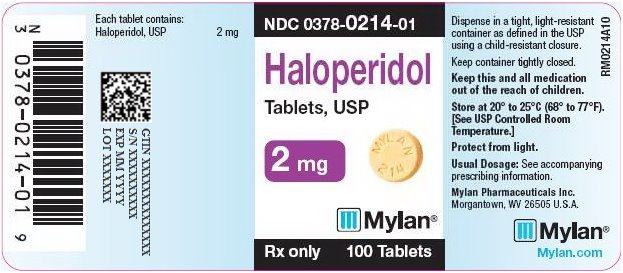 Haloperidol Tablets 2 mg Bottle Label