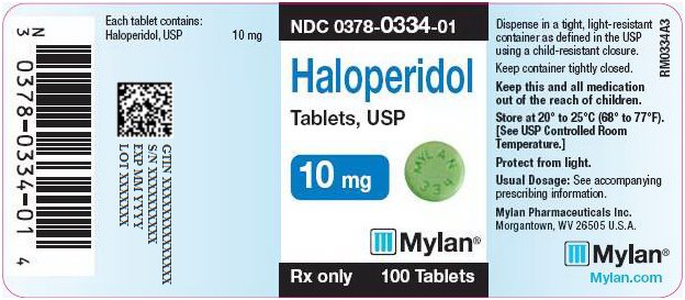 Haloperidol Tablets 10 mg Bottle Label
