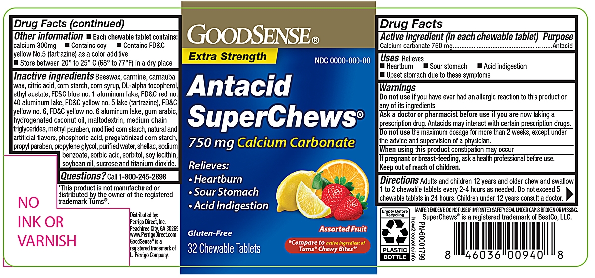 GoodSense Fruit Antacid Chews 32ct