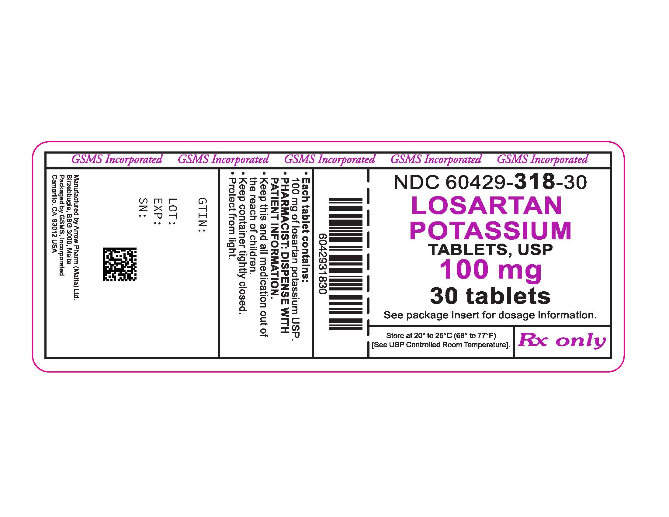 60429-318-30LB - LOSARTAN POTASSIUM 100 MG TABS - REV NOV 2012 - 10-30-2018.jpg