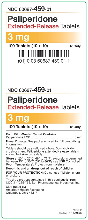 3 mg Paliperidone ER Tablets Carton