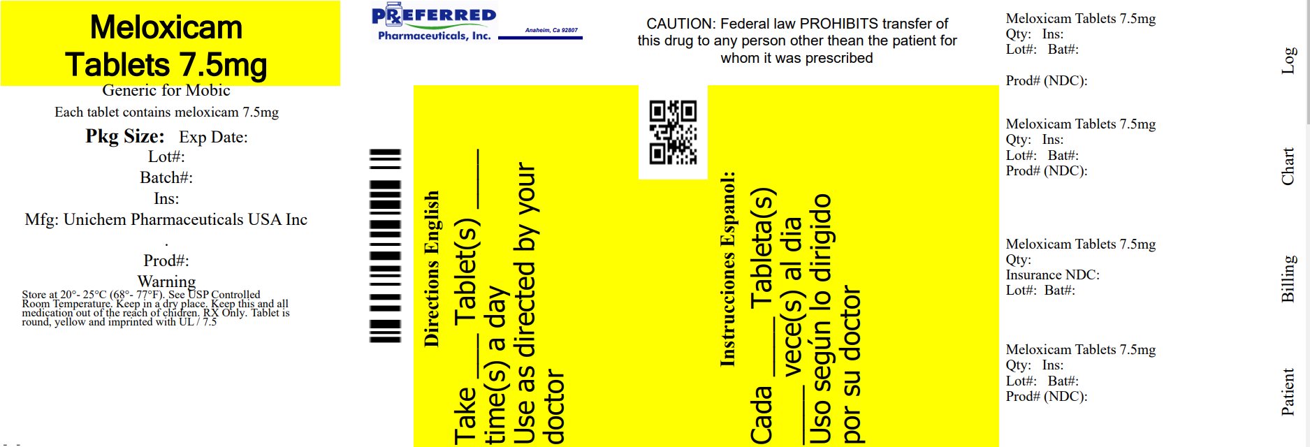 Meloxicam Tablets 7.5mg 