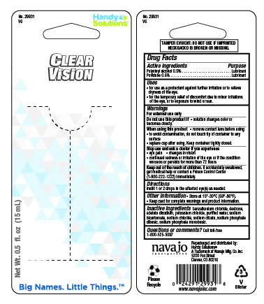 Clear Vision Eye Drops Card