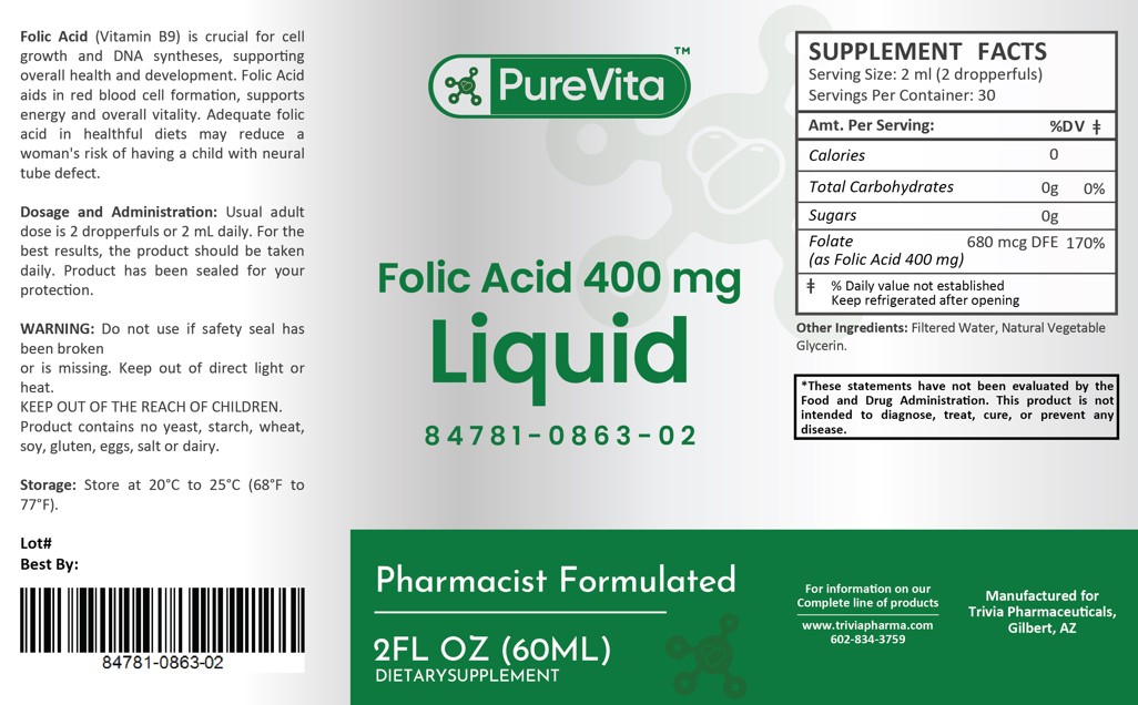 Trivia Folic Acid 400 mg Liquid