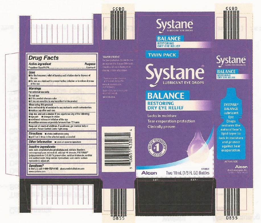 Systane Balance Twin Pack Carton Label