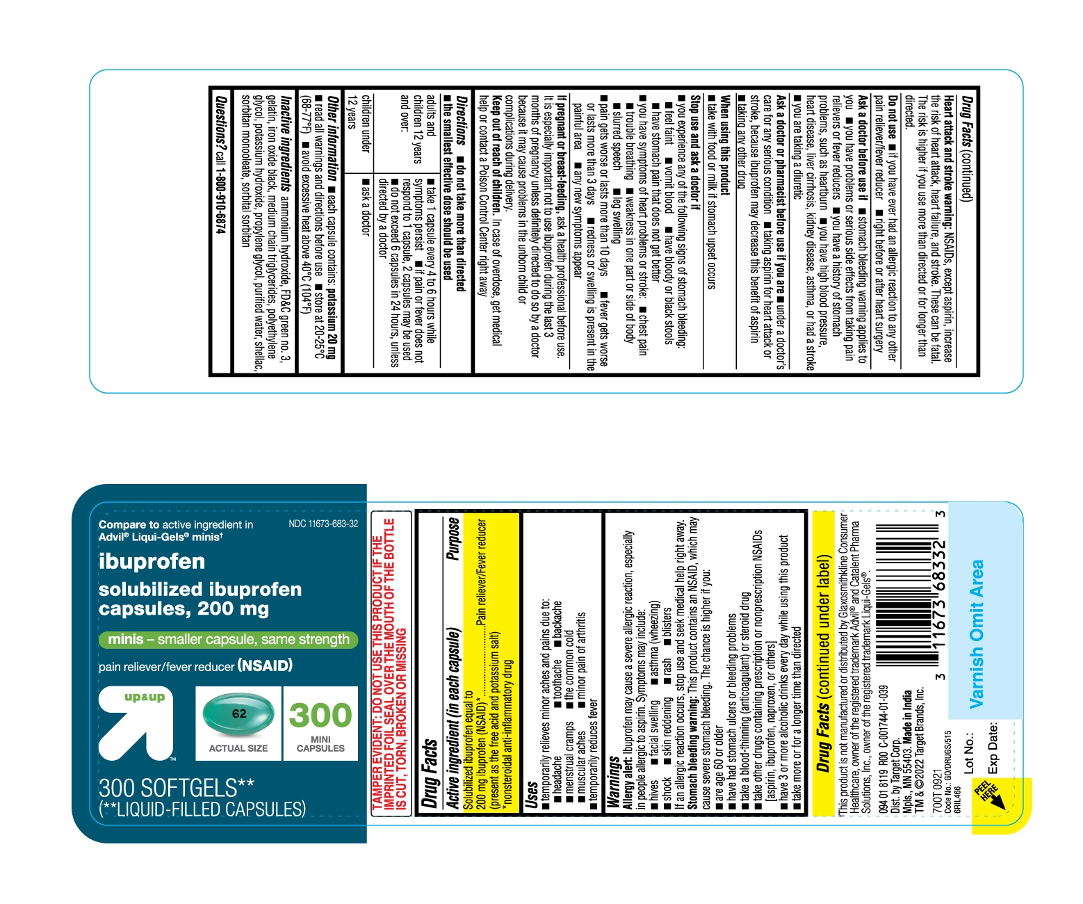 IBUPROFEN MINI ibuprofen mini 200 mg capsule, liquid filled