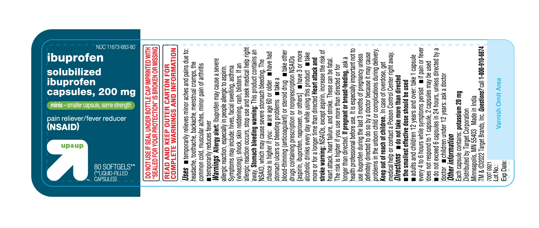 IBUPROFEN MINI ibuprofen mini 200 mg capsule, liquid filled