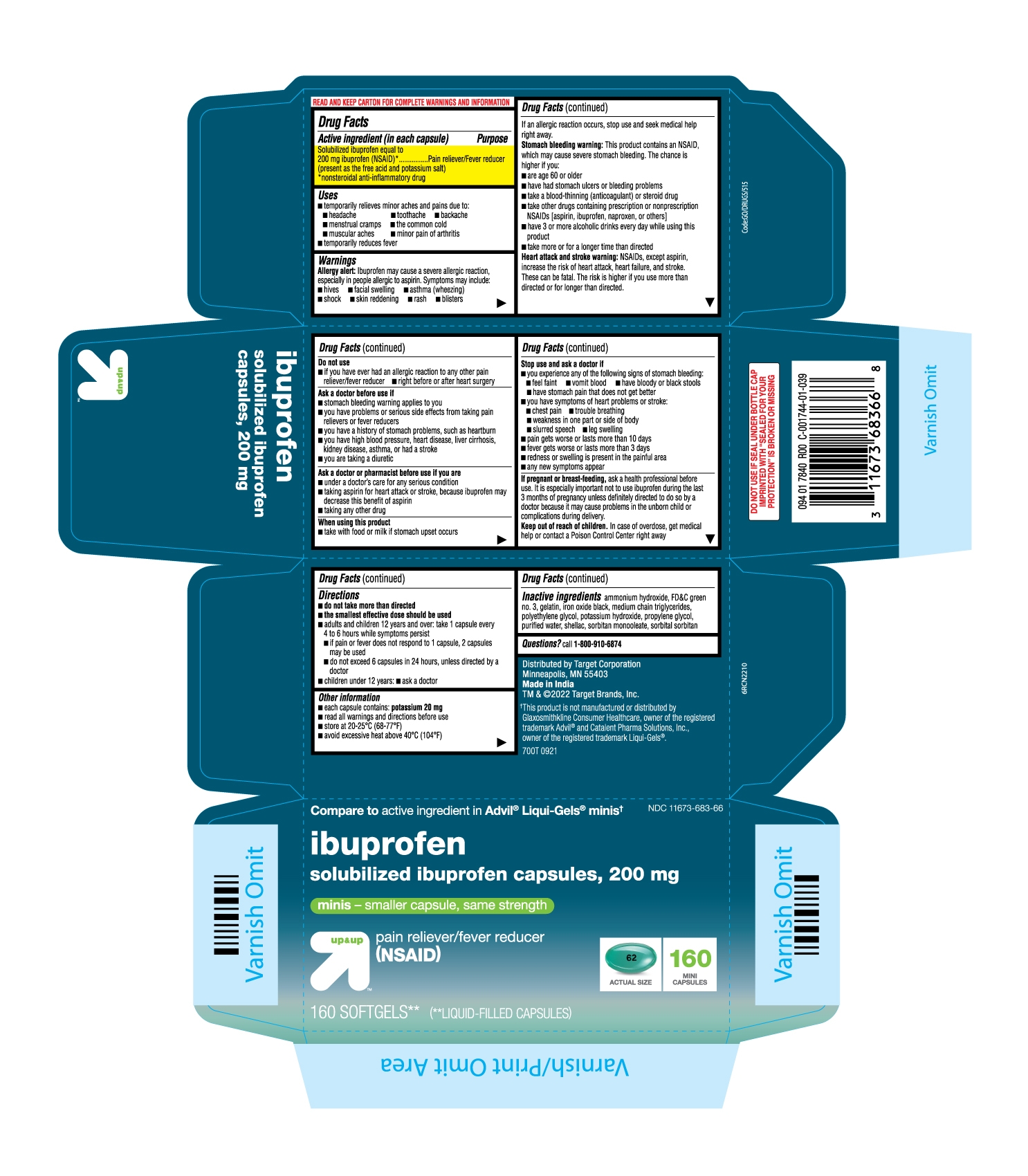 IBUPROFEN MINI ibuprofen mini 200 mg capsule, liquid filled