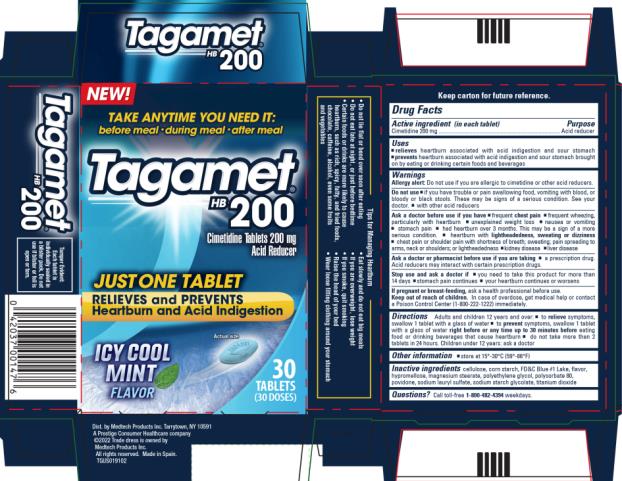 PRINCIPAL DISPLAY PANEL

Tagamet® HB 200
Cimetidine Tablets 200 mg
Acid Reducer
Icy Cool Mint Flavor 
30 tablets (30 doses) 
