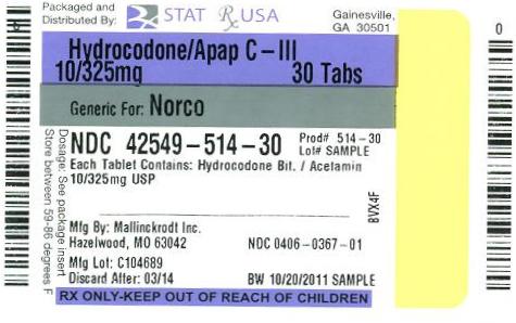 Principal Display Panel - 10 mg/325 mg bottle