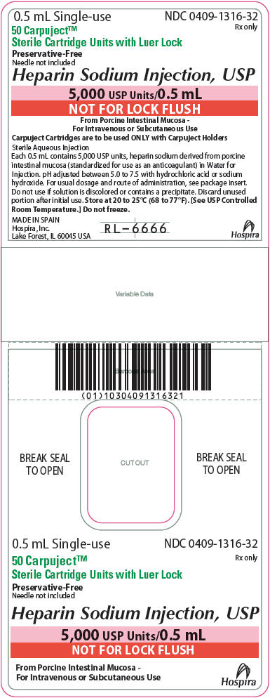 PRINCIPAL DISPLAY PANEL - 0.5 mL Cartridge Container Label