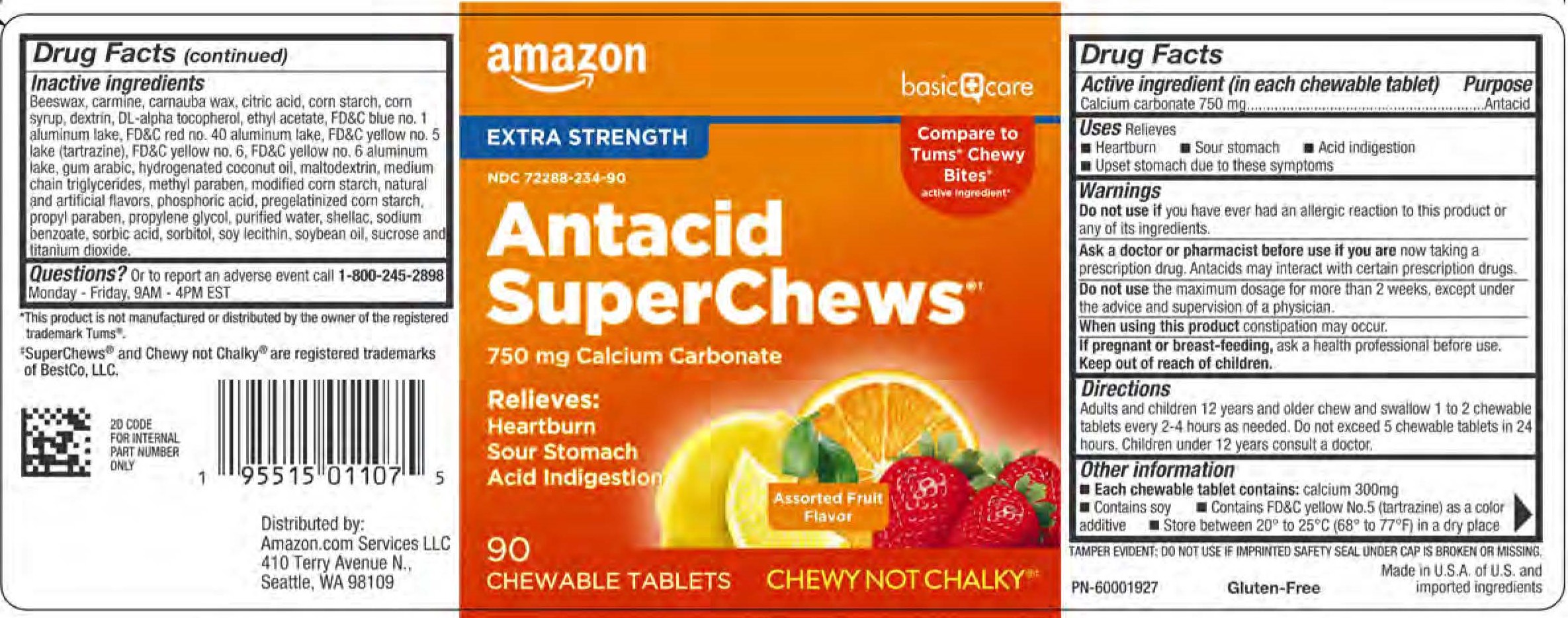 Amazon Basic Care Antacid Chews 90ct