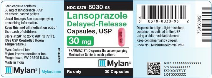 Lansoprazole Delayed-Release Capsules 30 mg Bottle Label