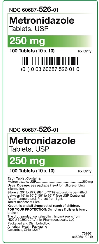 250 mg Metronidazole Tablets Carton