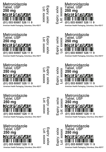 250 mg Metronidazole Tablet Blister