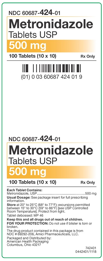 500 mg Metronidazole Tablets Carton