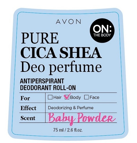 AVON Pure Cica Shea Baby Powder PDP