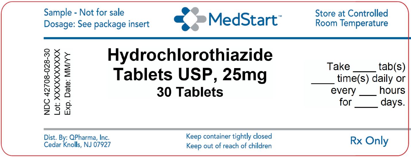 42708-028-30 Hydrochlorothiazide Tablets USP 25mg x 30 V2