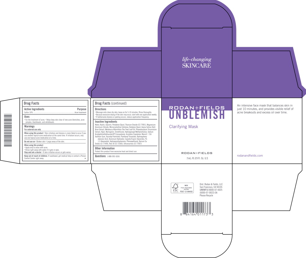 Principal Display Panel - Unblemish Clarifying Mask 7 mL Carton Label
