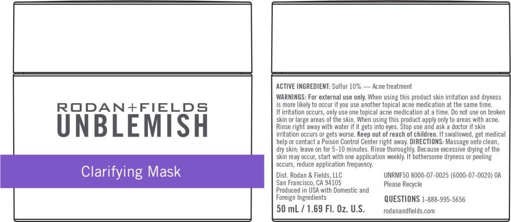 Principal Display Panel - Unblemish Clarifying Mask 50 mL Jar Label
