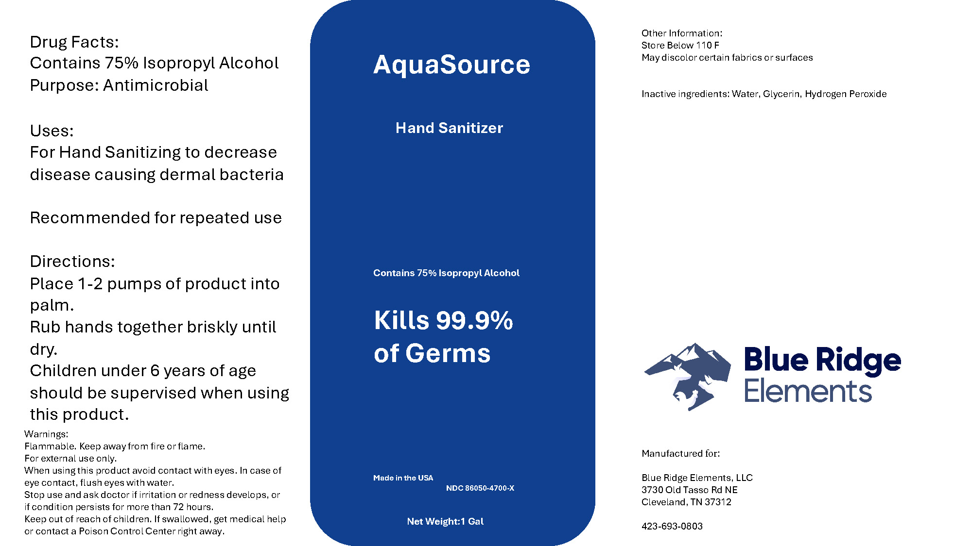 AquaSource Sanitizer 1 Gal