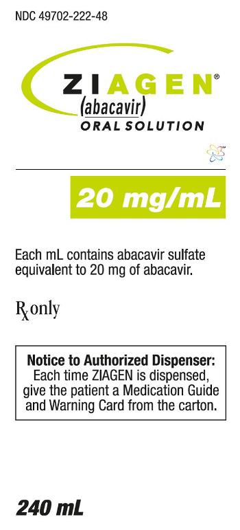 Ziagen Oral Solution 240 mL Carton
