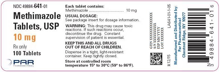 Methimazole Tablets, USP 10 mg bottle label
