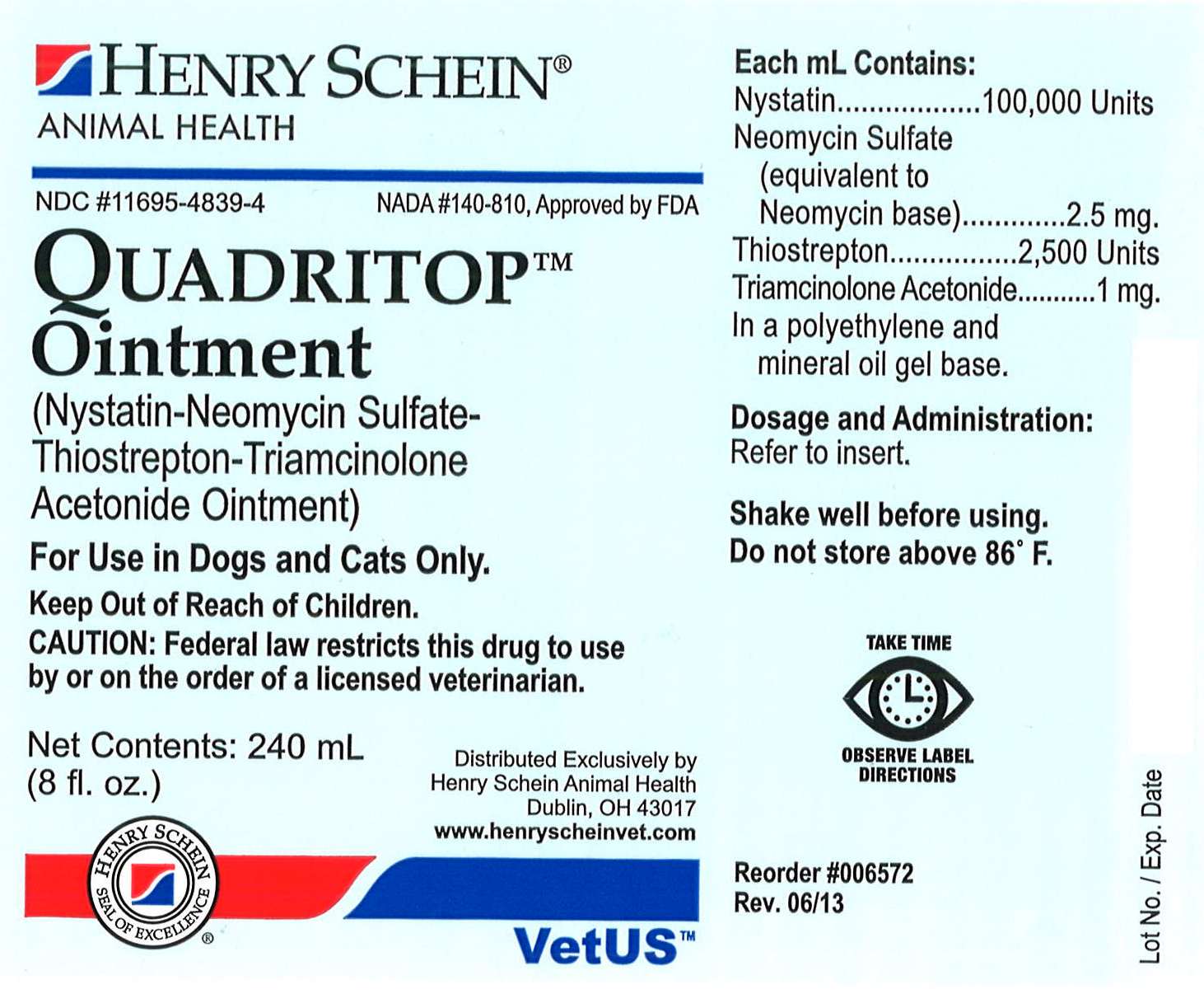 Quadritop Ointment 240 mL