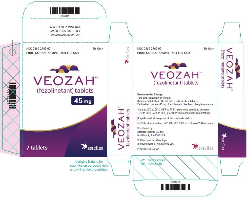 Package/Label Display Panel- VEOZAH Sampe Blister Carton