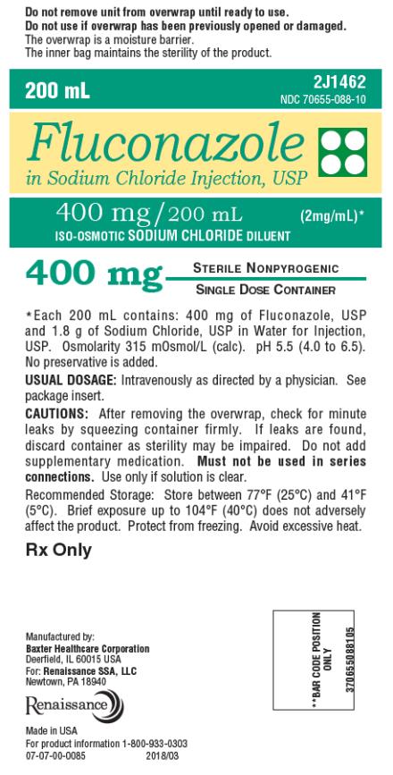 PRINCIPAL DISPLAY PANEL
NDC: <a href=/NDC/70655-088-10>70655-088-10</a>
200 mL
Fluconazole 
in Sodium Chloride Injection, USP
400 mg/ 200 mL (2 mg/mL)*
ISO-OSMOTIC SODIUM CHLORIDE DILUENT
400 mg
Rx Only
