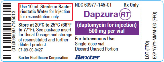 Daptomycin Representative Container Label  60977-145-01