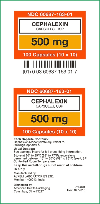 500 mg Cephalexin Capsules Carton