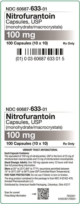 100 mg Nitrofurantoin Capsules Carton 10x10