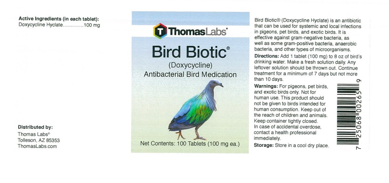 Bird Biotic 100mg 100 tablets