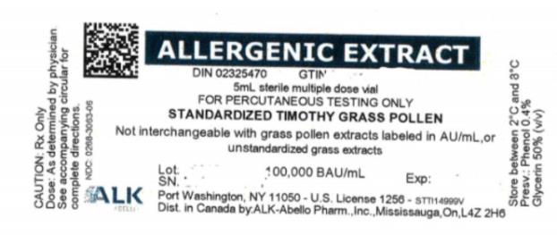 ALLERGENIC EXTRACT
5mL sterile multiple dose vial
FOR PERCUTANEOUS TESTING ONLY
STANDARDIZED TIMOTHY GRASS POLLEN
