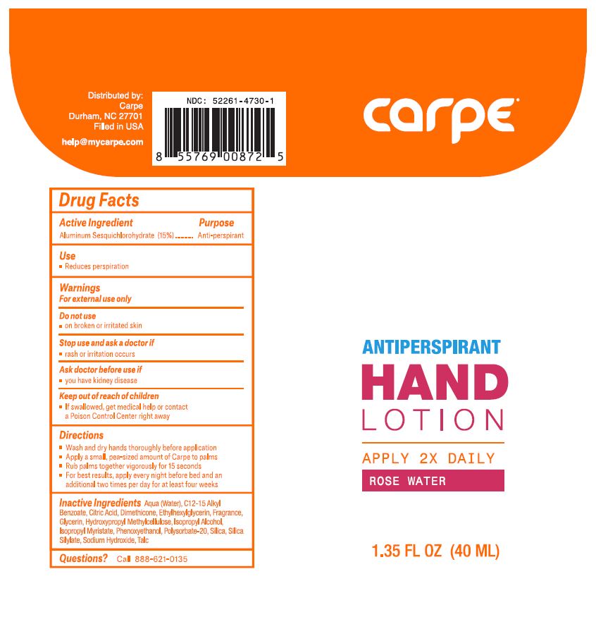 CARPE ANTIPERSPIRANT HAND ROSE WATER SCENT aluminum