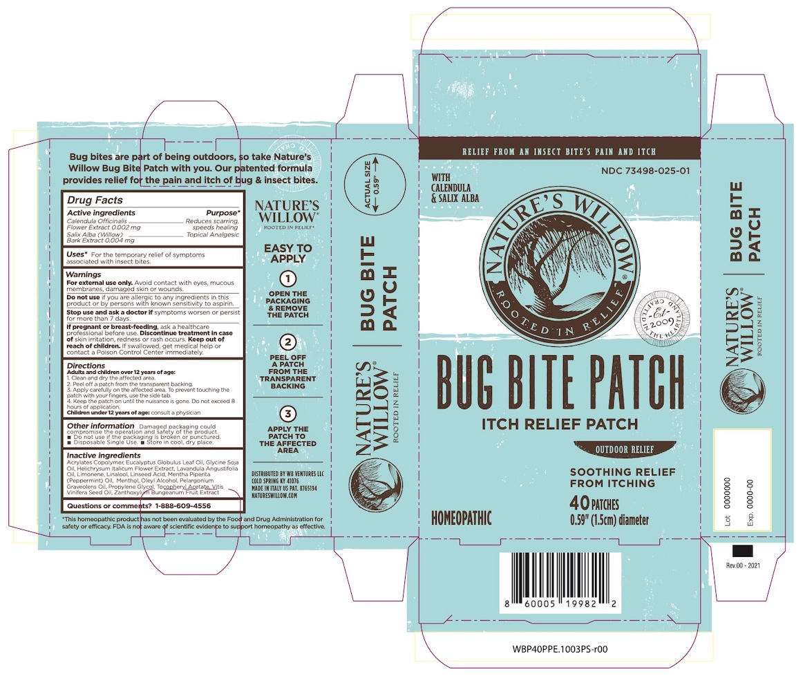 Natures Willow Bug Bite Patch Box Label