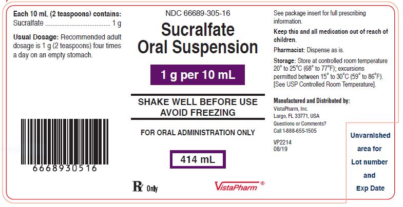 Sucralfate Bottle Label - 414 mL